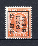 PRE72A MNH** 1923 - BRUXELLES 1923 BRUSSEL  - Typos 1922-31 (Houyoux)