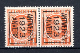 PRE71B MNH** 1923 - ANTWERPEN 1923 ANVERS (2 Stuks) - Typos 1922-31 (Houyoux)