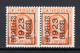 PRE72A MNH** 1923 - BRUXELLES 1923 BRUSSEL (2 Stuks) - Typo Precancels 1922-31 (Houyoux)