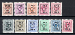 PRE725/735 MNH** 1962 - Cijfer Op Heraldieke Leeuw Type E - REEKS 55 - Sobreimpresos 1951-80 (Chifras Sobre El Leon)