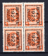 PRE71B MNH** 1923 - ANTWERPEN 1923 ANVERS (4stuks)  - Typografisch 1922-31 (Houyoux)