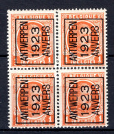 PRE71A MNH** 1923 - ANTWERPEN 1923 ANVERS (4stuks)  - Typografisch 1922-31 (Houyoux)