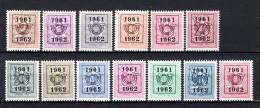 PRE712/724 MNH** 1961 - Cijfer Op Heraldieke Leeuw Type E - REEKS 54 - Typos 1951-80 (Ziffer Auf Löwe)