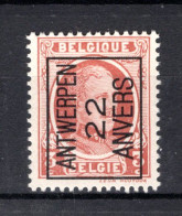 PRE67A MNH** 1922 - ANTWERPEN 22 ANVERS - Typografisch 1922-31 (Houyoux)
