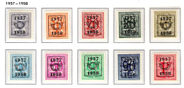 PRE666/675 MNH** 1957 - Cijfer Op Heraldieke Leeuw Type E - REEKS 50 - Typos 1951-80 (Chiffre Sur Lion)