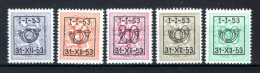 PRE630/634 MNH** 1953 - Klein Staatswapen Opdruk Type D - REEKS 44 - Typografisch 1951-80 (Cijfer Op Leeuw)