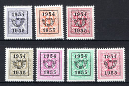 PRE645/651 MNH** 1954 - Cijfer Op Heraldieke Leeuw Type E - REEKS 47 - Typos 1951-80 (Chiffre Sur Lion)