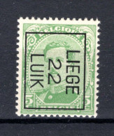 PRE61B MNH** 1922 - LIEGE 22 LUIK - Typografisch 1922-26 (Albert I)