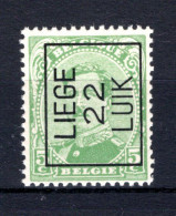 PRE61A MNH** 1922 - LIEGE 22 LUIK - Typos 1922-26 (Albert I)