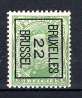 PRE60B MNH** 1922 - BRUXELLES 22 BRUSSEL - Typo Precancels 1922-26 (Albert I)