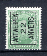 PRE59A-IV MNH** 1922 - ANTWERPEN 22 ANVERS  - Sobreimpresos 1922-26 (Alberto I)