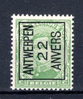 PRE59A MNH** 1922 - ANTWERPEN 22 ANVERS  - Typografisch 1922-26 (Albert I)