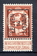 PRE52A MNH** 1914 - LEUVEN 14 LOUVAIN  - Typo Precancels 1912-14 (Lion)