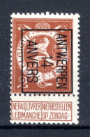 PRE49B MNH** 1914 - ANTWERPEN 14 ANVERS - Typos 1912-14 (Löwe)