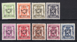 PRE437/445 MNH** 1940 - Klein Staatswapen Opdruk Type D - REEKS 18 - Typos 1936-51 (Petit Sceau)