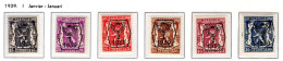 PRE405/410 MNH** 1939 - Klein Staatswapen I Opdruk Type B - REEKS 13 - Typo Precancels 1936-51 (Small Seal Of The State)