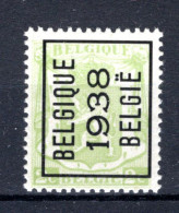PRE330A MNH** 1938 - BELGIQUE 1938 BELGIE - Typos 1936-51 (Petit Sceau)