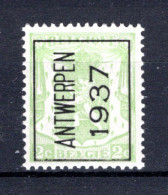 PRE320A MNH** 1937 - ANTWERPEN 1937 - Typografisch 1936-51 (Klein Staatswapen)