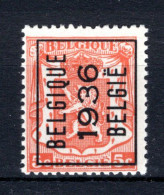 PRE308A MNH** 1936 - BELGIQUE 1936 BELGIE - Typos 1936-51 (Kleines Siegel)