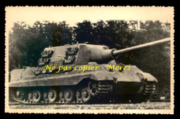 GUERRE 39/45 - CHASSEURS DE CHAR ALLEMAND JAGDTIGER 8.8 PAK 43  - CARTE PHOTO ORIGINALE - Oorlog 1939-45