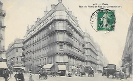 CPA Paris  Rue De Rome Et Rue De Constantinople - Arrondissement: 08