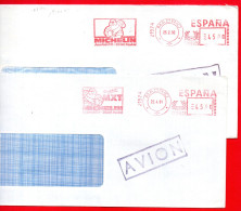 1991/92 PNEUMATICI MICHELIN- SPAGNA - 2 AFFRANCATURA MECCANICA - EMA - METER - FREISTEMPEL - Other & Unclassified