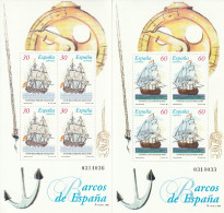 ESPAGNE - 2 BLOCS N°68/9 ** (1996) Navires Espagnols - Blocks & Kleinbögen