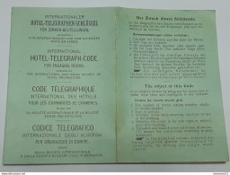 Ancienne Brochure Du Code Télégraphique International Des Hôtels .. Lot10 . - ....-1949