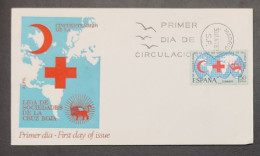 Red Cross, Persia Red Lion And Sun (Iran) , Red Crescent, Spain, 1969 FDC - Sonstige & Ohne Zuordnung
