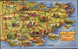 Landkarten CPA Dover Kent England, South East Corner Of England, Brighton - Sonstige & Ohne Zuordnung