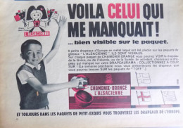 Publicité De Presse ; Biscuits L'Alsacienne Chamonix-orange - Drapeaux - Advertising