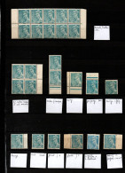 FRANCE    -   1942 .   Y&T N° 549 * / **.Bloc De 10.   Maculés, Taches, Points .... - Unused Stamps