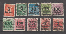 10 Infla Werte Gestempelt, Geprüft  (0415) - Used Stamps