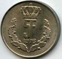 Luxembourg 5 Francs 1976 KM 56 - Luxemburg