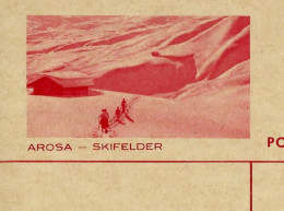 Carte Illustrée Neuve N° 141. Vue 015 - AROSA - SKIFELDER -   ( N° Zumstein 2009) - Stamped Stationery