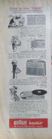 Publicité De Presse ; Les Radios De Poche Braun - Advertising