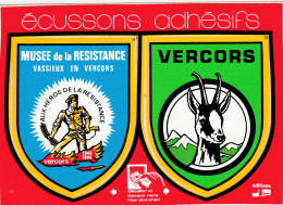 (33)  Carte Ecussons Adhèsifs - Vercors - Musée De La Résistance - Otros & Sin Clasificación