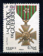 2015 N 4942 CROIX DE GUERRE OBLITERE CACHET ROND  #234# - Used Stamps