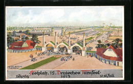 AK Leipzig, Festplatz, 12. Deutsches Turnfest 1913  - Otros & Sin Clasificación
