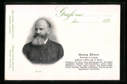 AK Portrait Des Leipziger Professors Georg Ebers, Jurist  - Historical Famous People
