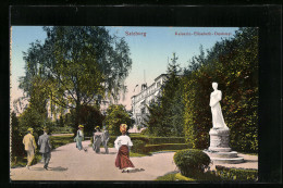 AK Salzburg, Am Kaiserin-Elisabeth-Denkmal, Kaiserin Elisabeth (Sissi) Von Österreich  - Autres & Non Classés