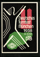 Künstler-AK München, Deutsches Turnfest 1958, DTB  - Sonstige & Ohne Zuordnung