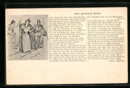 AK Szene Aus Dem Gedicht Das Gelehnte Kleid Von Adolf Stoltze  - Ecrivains