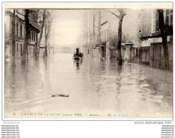 CPA (Réf : I518) 17 LA CRUE DE LA SEINE (Janvier 1910) Asnières. - Rue De La Gare (HAUTS-de-SEINE 92) Publicité KUB - Asnieres Sur Seine