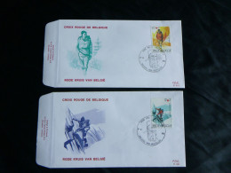 1983 2082 & 2083  FDC's  ( Brus/Brux ) :" Rode Kruis /Croix Rouge " - 1981-1990