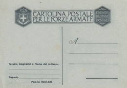 FRANCHIGIA NUOVA 1943 SENZA FASCI ESENTE DA TASSE POSTALI (XT4257 - Portofreiheit
