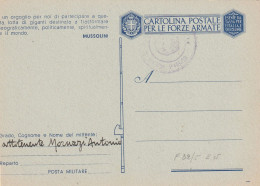 FRANCHIGIA NUOVA 1941 E' UN ORGOGLIO SCRITTA SOTTOTENENTE (XT4193 - Portofreiheit