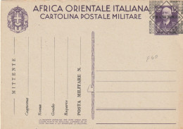 FRANCHIGIA NUOVA 1941 AFRICA ORIENTALE ITALIANO SS FRANCHIGIA (XT4168 - Franquicia