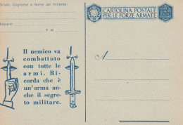 FRANCHIGIA NUOVA 1943 IL NEMICO VA COMBATTUTO (XT4149 - Franchigia