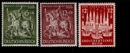 Deutsches Reich 860 - 865 Goldschmiedekunst Lübeck Fahnenträger R. Koch Hitler Mit Fahne MNH Postfrisch ** Neuf - Nuevos